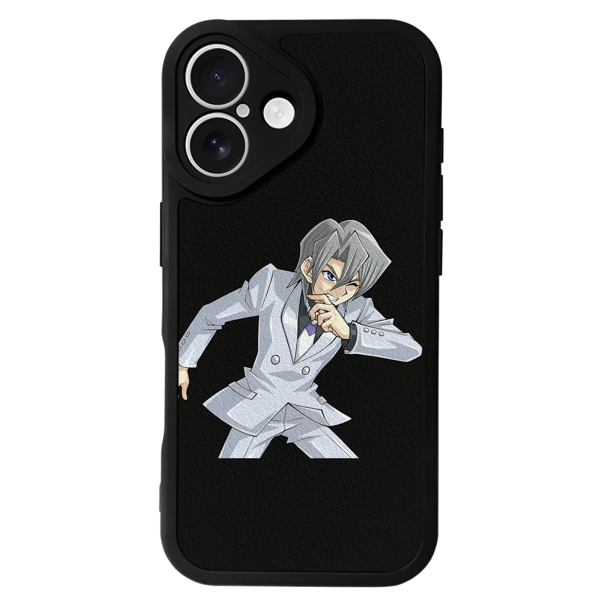 （画像用） 遊☆戯☆王 Yu-Gi-Oh! 【iPhone 16シリーズ対応】シリコンスマホケース（レザー調） 材質：シリコン